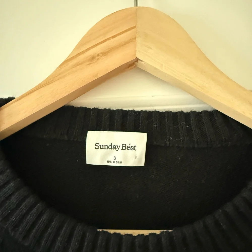 Sunday Best Peggy Black Crew Neck Sweater - Picture 4 of 4